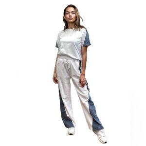 Trending Stylish White and‎ Denim Women's 2PC Suit NWT Size S